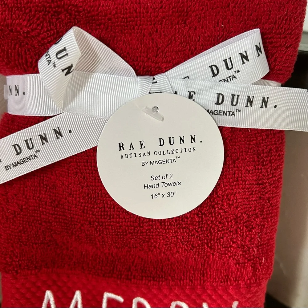 Rae Dunn MERRY Hand Towels